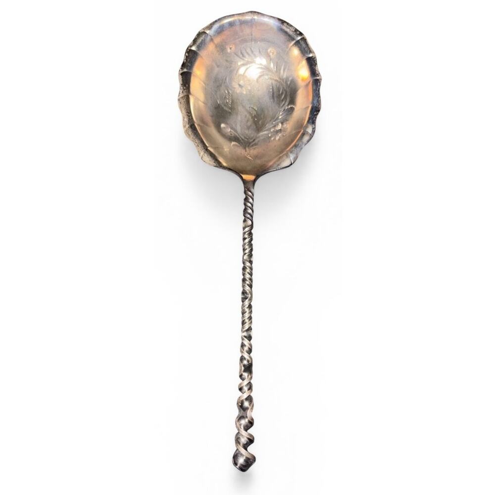 Twist by Towle 127 71.22g Sterling Silver Server Floral Serving Spoon 9” Antique
